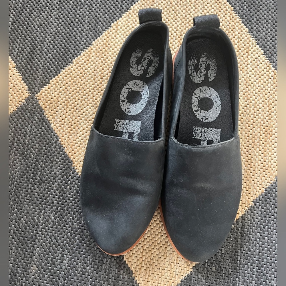 SOREL Black slip on